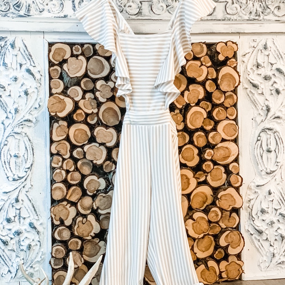 Ruffle Top Jump Suit